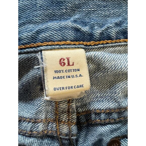 Vintage Abercrombie &‎ Fitch Button Fly Flare Frayed Hem Jeans Sz 6L (31 inseam) - Picture 8 of 9